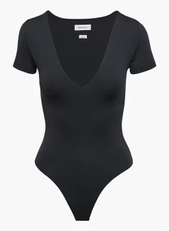 Babaton Contour V-neck Shortsleeve Bodysuit 15 Babaton Contour V-neck Shortsleeve Bodysuit -ARITZIA Shop f22 01 a01 103758 1274 off a