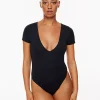 Babaton Contour V-neck Shortsleeve Bodysuit 2 Babaton Contour V-neck Shortsleeve Bodysuit -ARITZIA Shop f22 01 a01 103758 1274 on a